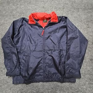 BassPro Fishing Windbreaker Jacket SzL Hood Outdoor Hiking Gorp Tech Street 90s